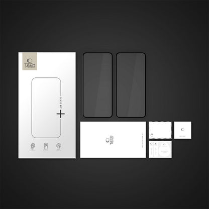 Película Protetora de Ecrã Tech-Protect FIT+ para Motorola Moto G56, Vidro Temperado, Colagem Total, Conjunto de 2 peças, 2.5D, Preta
