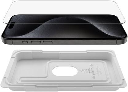 Película protetora de ecrã Belkin ScreenForce UltraGlass 2 para Apple iPhone 15 Pro Max, Vidro Temperado, Cola Total OVA134zz