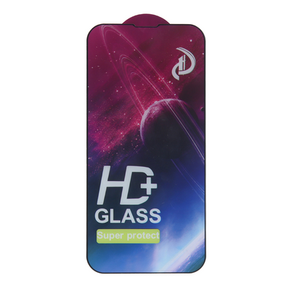 Película protetora de ecrã OEM para Apple iPhone 17 Pro Max, Vidro Temperado, Cola Total, Conjunto de 10 peças, 9D, Preto