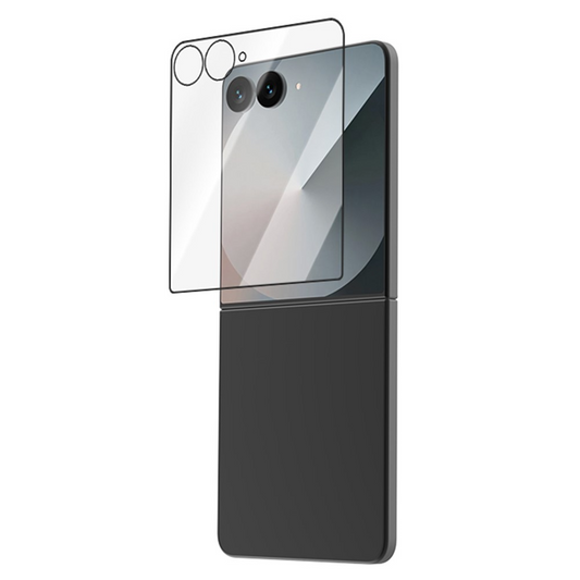 Película protetora para ecrã exterior Lereach para Samsung Galaxy Z Flip8 F776 / Galaxy Z Flip7 F766, vidro temperado, cola total, conjunto de 2 peças, preta