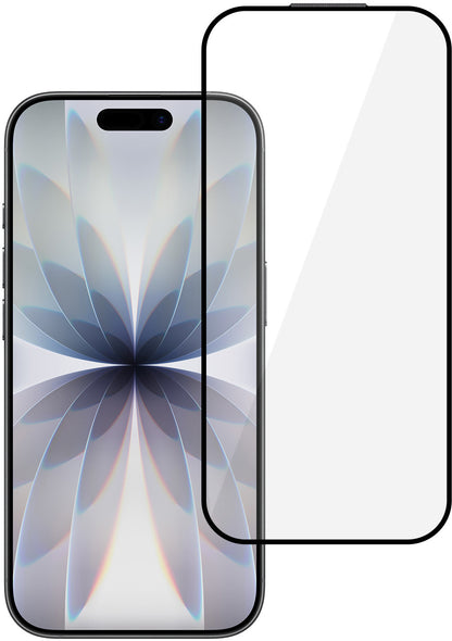 Película de proteção de ecrã Tel Protect 10X HD DLC Diamond Coating para Apple iPhone 17 / 16 Pro, Vidro Temperado, Full Glue, Preta