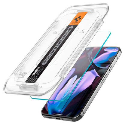 Protetor de ecrã Spigen EZ FIT para Google Pixel 9 / 9 Pro, proteção de vidro, cola completa, conjunto de 2 peças, 2.5D AGL08442 AGL08442 