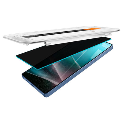 Película protetora de ecrã Privacy Spigen GlastR EZ FIT HD para Samsung Galaxy S25 Ultra S938, Vidro Temperado, Cola Total, Conjunto de 2 unidades AGL09335