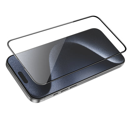 Película Protetora de Ecrã HOCO G16 para Apple iPhone 16 Pro Max, Vidro Temperado, Full Glue, 5D, Preta.