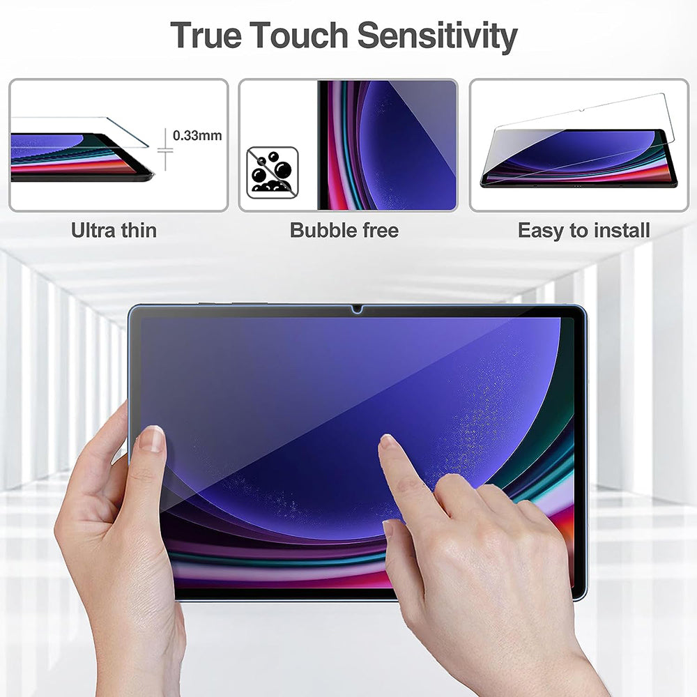 Película protetora de ecrã Lito Classic para Samsung Galaxy Tab S9 FE / Tab S9, Vidro Temperado, Cola Total, 2.5D