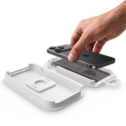 Película protetora de ecrã Tech-Protect OneTouch para Apple iPhone 18 Pro / 17 Pro, Vidro Temperado, Cola Total, Conjunto de 2 unidades, Transparente