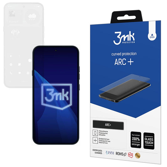 Película protetora de ecrã 3MK ARC+ para Nothing Phone (4a) Pro, Plástico