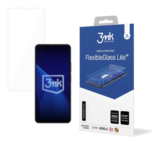 Película Protetora de Ecrã 3MK FlexibleGlass Lite para Realme Note 70T, Vidro Flexível, Colagem Total
