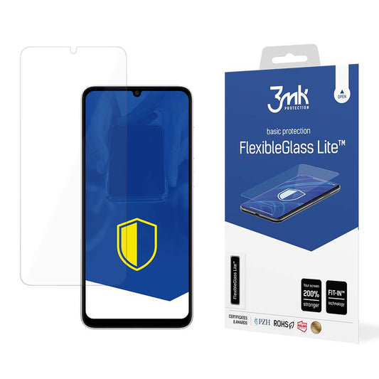 Película protetora de ecrã 3MK FlexibleGlass Lite para Samsung Galaxy A05s A057, Vidro Flexível, Cola Total