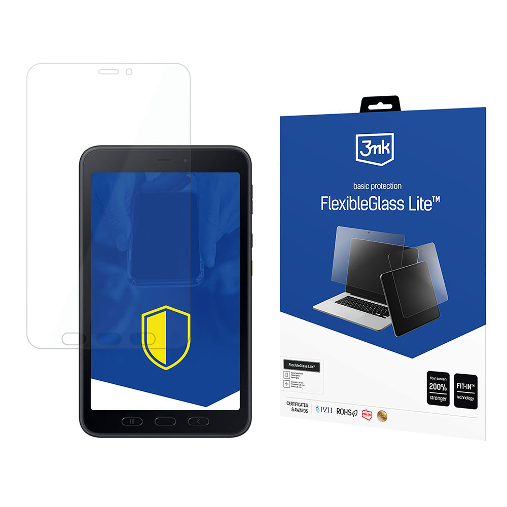 Película protetora de ecrã 3MK FlexibleGlass Lite para Samsung Galaxy Tab Active5, Vidro Flexível, Cola Total