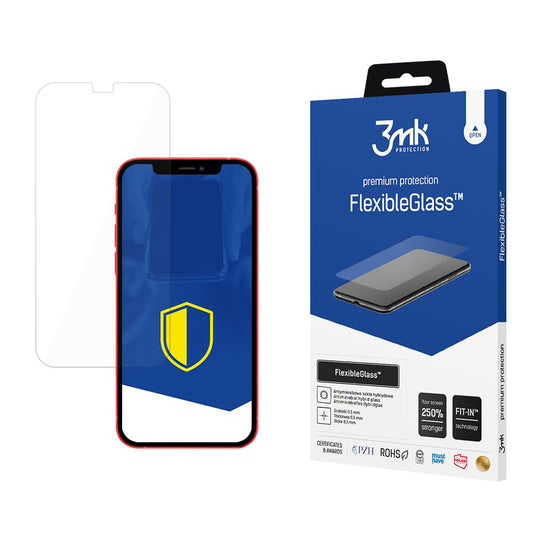 3MK FlexibleGlass Screen Protector for Apple iPhone 12 Pro Max, Flexible Glass, Full Glue