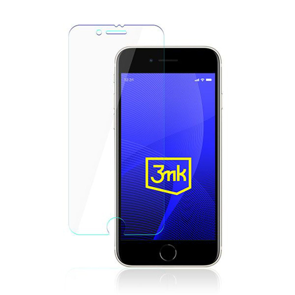 Película protetora de ecrã 3MK FlexibleGlass para Apple iPhone SE (2022) / SE (2020) / 8 / 7, Vidro Flexível, Cola Total