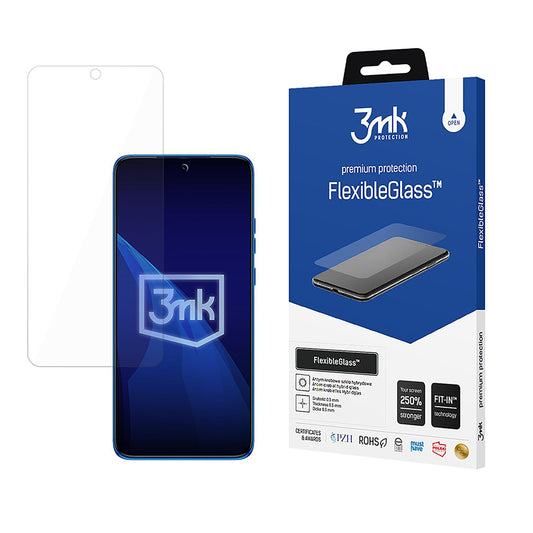 Película protetora de ecrã 3MK FlexibleGlass para Motorola Edge 60 Neo / Edge 50 Neo, Vidro Flexível, Cola Total