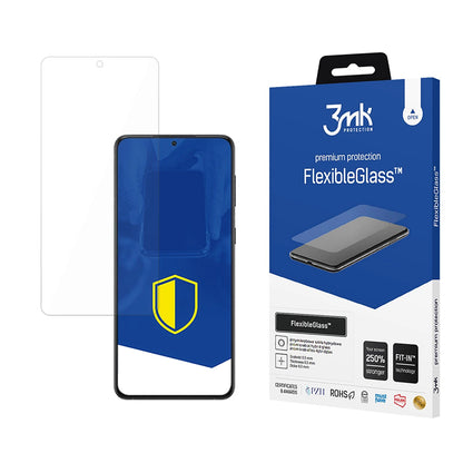 Película protetora de ecrã 3MK FlexibleGlass para Samsung Galaxy S24 FE S721, Vidro Flexível, Cola Total