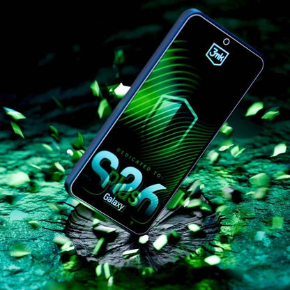 Película Protetora de Ecrã 3MK FlexibleGlass para Samsung Galaxy S26 Plus, Vidro Flexível, Full Glue, Transparente
