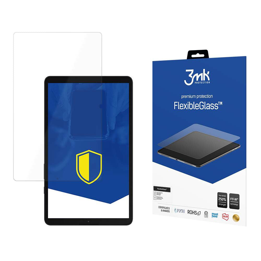 Película protetora de ecrã 3MK FlexibleGlass para Samsung Galaxy Tab A11+ / Tab A9+, Vidro Flexível, Cola Total