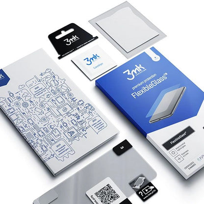 Película protetora de ecrã 3MK FlexibleGlass para Xiaomi Poco X7 Pro, Vidro Flexível, Cola Total