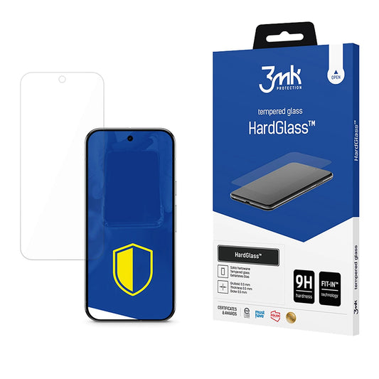 Película protetora de ecrã 3MK HardGlass para Google Pixel 10 Pro / 10, Vidro Temperado, Cola Total