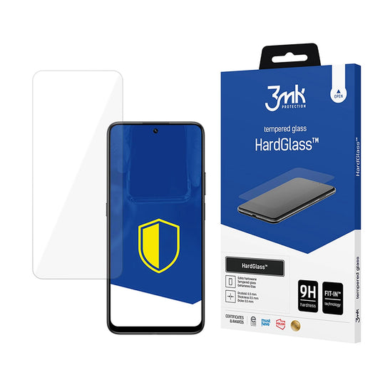 Película protetora de ecrã 3MK HardGlass para Honor 400 Smart 4G / 400 Smart 5G, Vidro Temperado, Cola Total