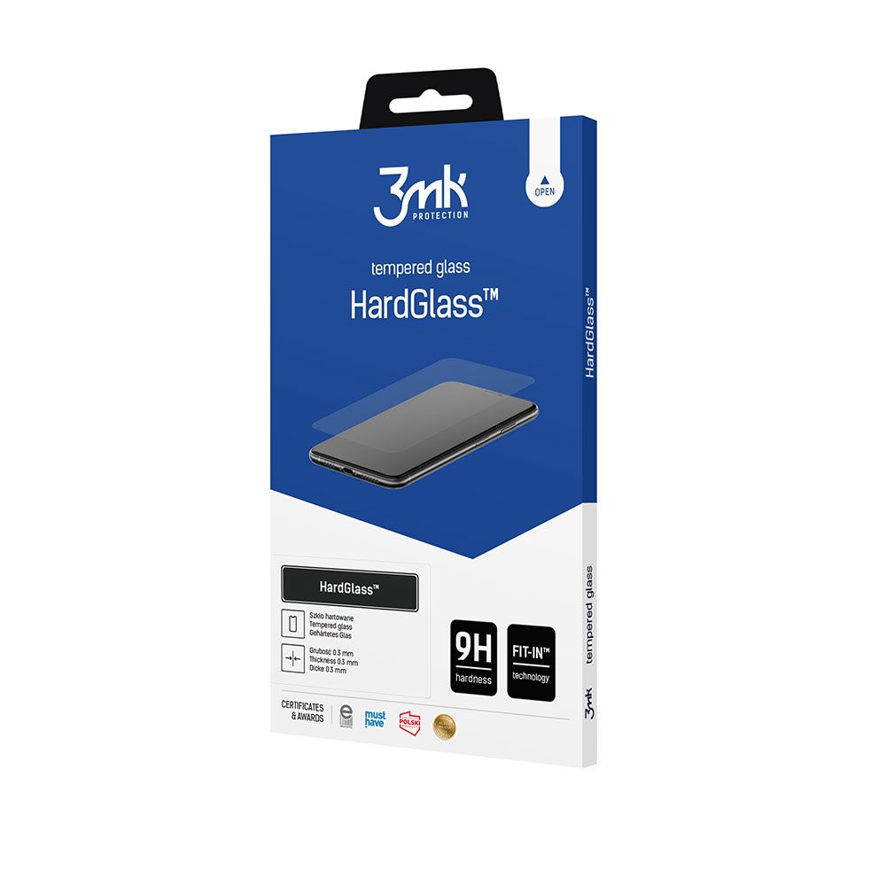 Película Protetora de Ecrã 3MK HardGlass para Samsung Galaxy A14 A145 / A14 5G A146, Vidro Temperado, Full Glue