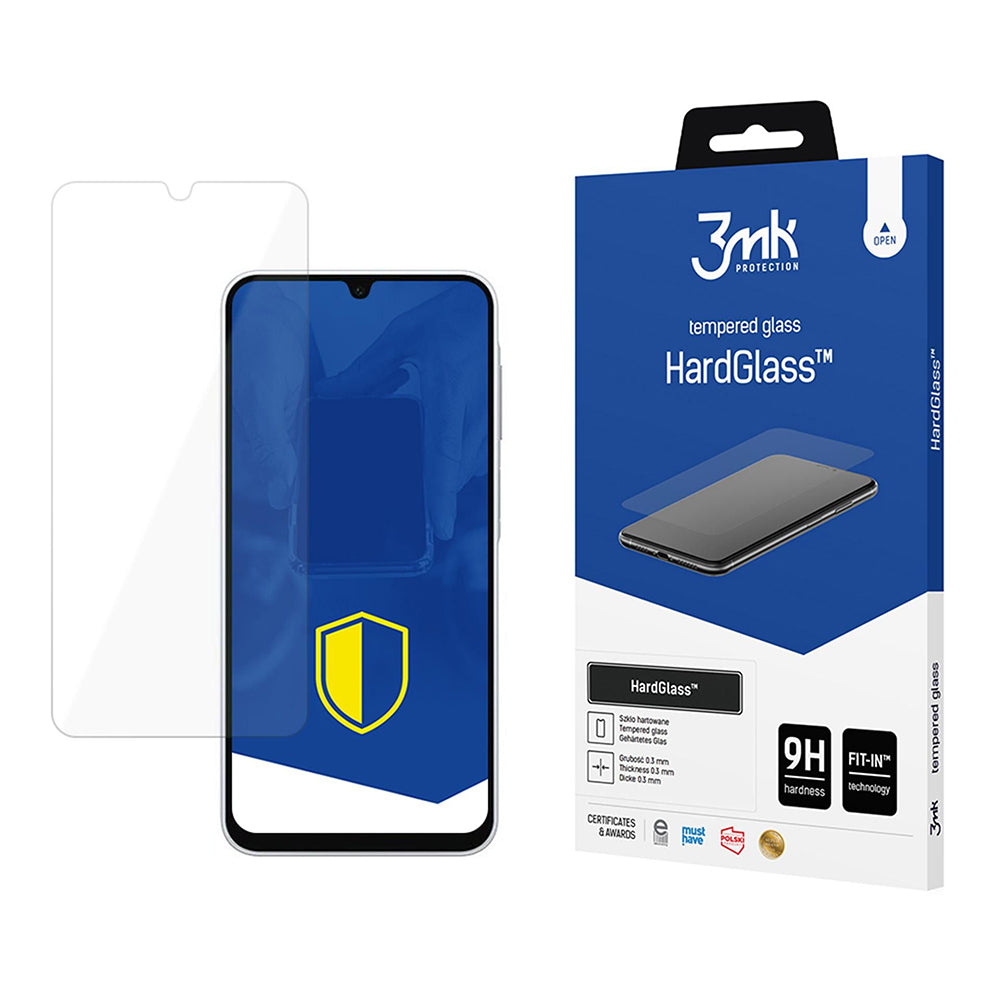 Película protetora de ecrã 3MK HardGlass para Samsung Galaxy A26 A266, Vidro Temperado, Cola Total