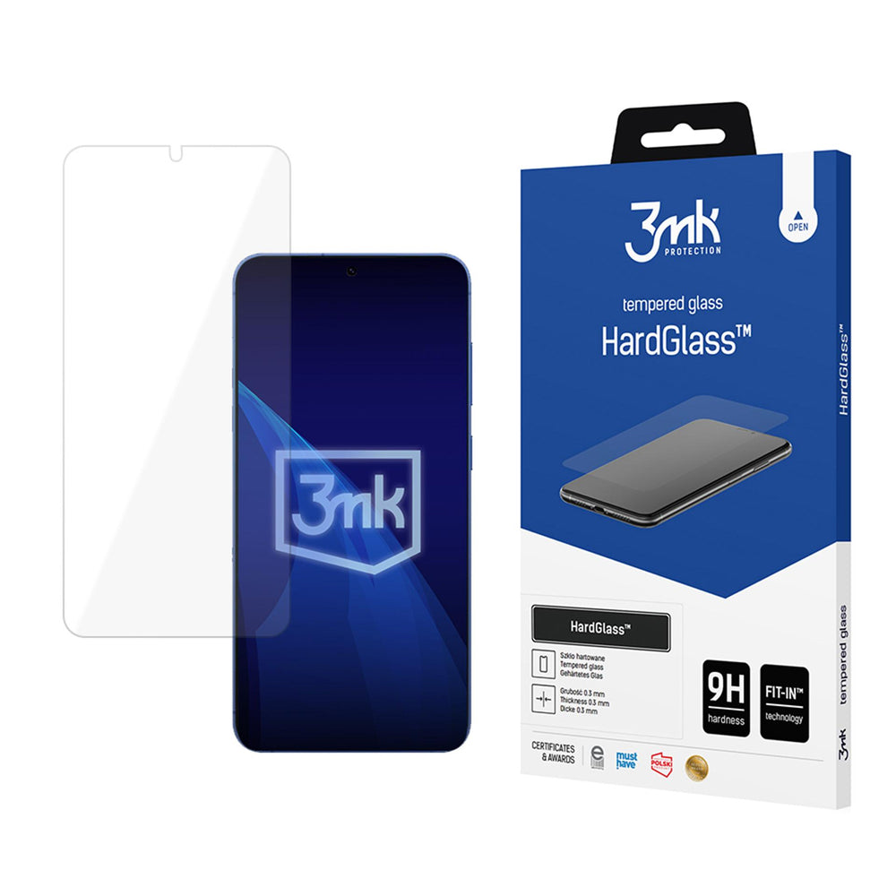 Película Protetora de Ecrã 3MK HardGlass para Samsung Galaxy S26 Plus S947, Vidro Temperado, Cola Completa