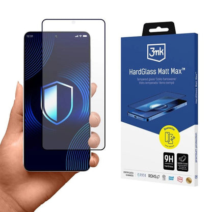 3MK HardGlass Screen Protector for Samsung Galaxy S26 Ultra S948, Tempered Glass, Full Glue, Black