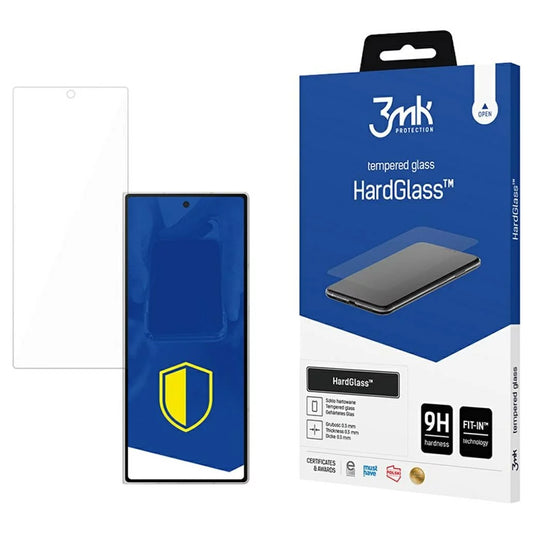 Película protetora de ecrã 3MK HardGlass para Samsung Galaxy Z Fold7 F966, Vidro Temperado, Cola Total