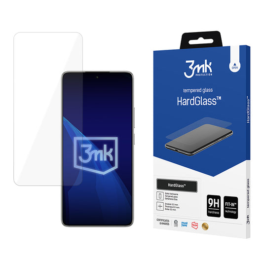 Película protetora de ecrã 3MK HardGlass para Xiaomi 14T Pro / 14T, Vidro Temperado, Cola Total