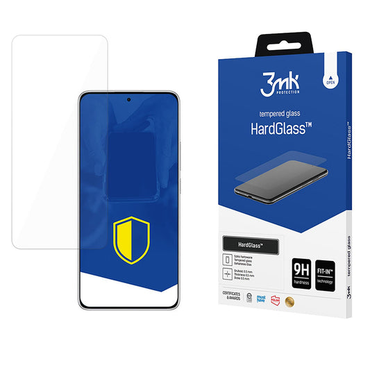 Película protetora de ecrã 3MK HardGlass para Xiaomi Redmi Note 14 5G / Note 14 4G (Regional), Vidro Temperado, Cola Total