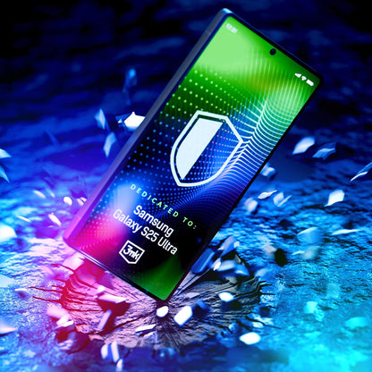 Película protetora de ecrã 3MK Hardy Ultra para Samsung Galaxy S25 Ultra S938, Vidro Temperado, Cola Total, Preta