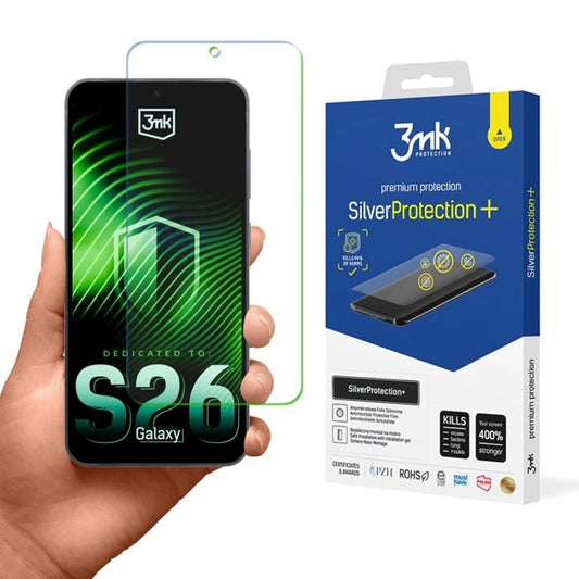 Película Protetora de Ecrã 3MK Silver Protect+ para Samsung Galaxy S26, Plástico