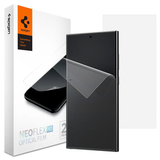 Película Protetora de Ecrã Spigen Neo Flex para Samsung Galaxy S24 Ultra S928, Plástico, Conjunto de 2 peças