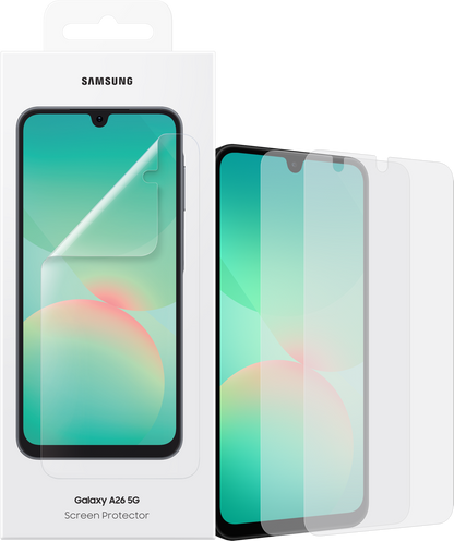 Película Protetora de Ecrã para Samsung Galaxy A26 A266, Plástico, Conjunto de 2 peças EF-UA266CTEGWW