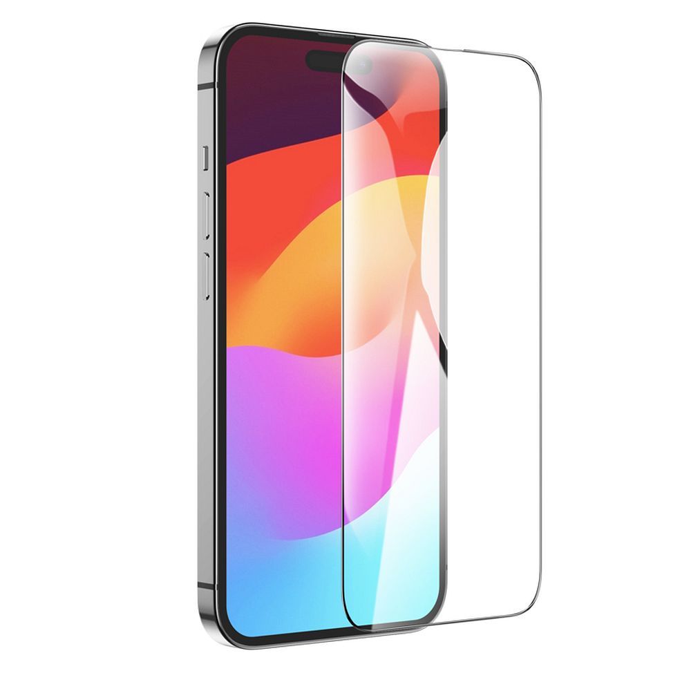 Película Protetora de Ecrã HOCO G14 para Apple iPhone 15 Pro Max, Vidro Temperado, Colagem Total, Conjunto de 10 peças, 5D, Preta