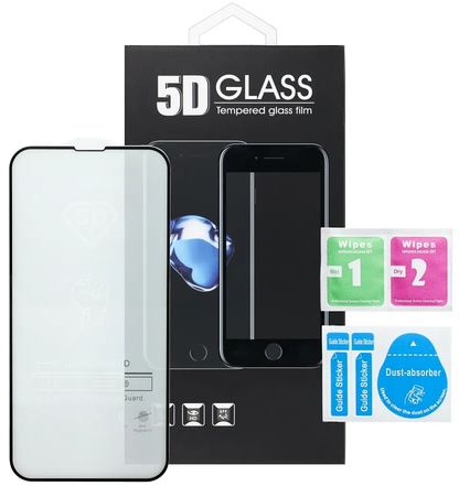 Película protetora de ecrã OEM para Xiaomi Redmi Note 15 Pro 4G / Note 15 Pro 5G, Vidro Temperado, Cola Total, 5D, Preta
