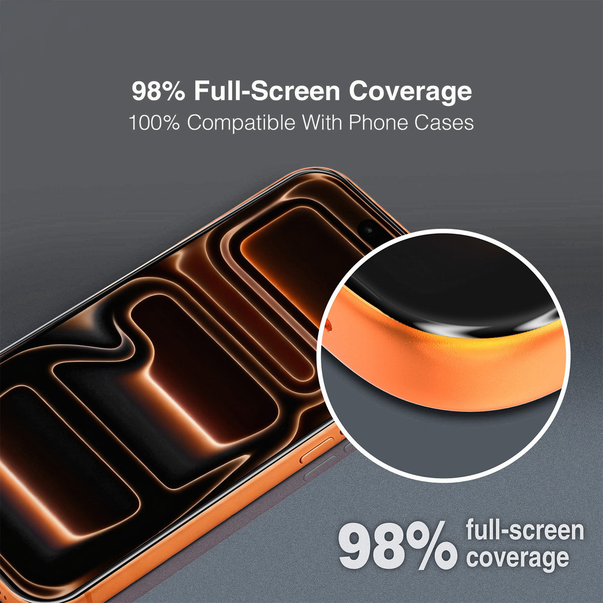 Película de proteção de ecrã Tel Protect 10X HD DLC Diamond Coating para Apple iPhone 17e / 16e / 14 / 13 Pro / 13, Vidro Temperado, Full Glue, Preta