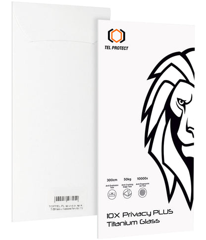 Película de Proteção de Ecrã Privacy Tel Protect 10X Plus Titanium para Apple iPhone 17 Pro, Vidro Temperado, Full Glue