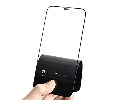 Película protetora de ecrã Bear HD para Apple iPhone 14 Pro Max, Vidro Temperado, Cola Total, Preto