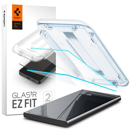 Protetor de ecrã Spigen EZ FIT para Samsung Galaxy S24 Ultra S928, proteção de vidro, cola completa, conjunto de 2 peças 