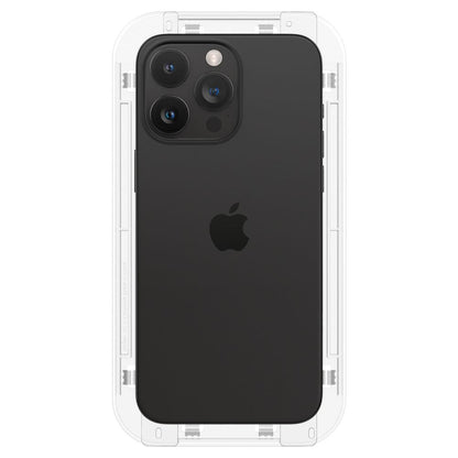 Película Protetora de Ecrã Spigen GlastR EZ FIT para Apple iPhone 15 Pro Max, Vidro Temperado, Colagem Total, Conjunto de 2 peças AGL06872