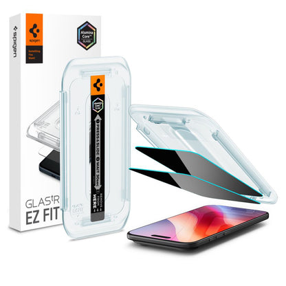 Película de Proteção Ecrã Privacy Spigen GlastR EZ FIT para Apple iPhone 17 Air, Vidro Temperado, Full Glue, Conjunto 2 peças