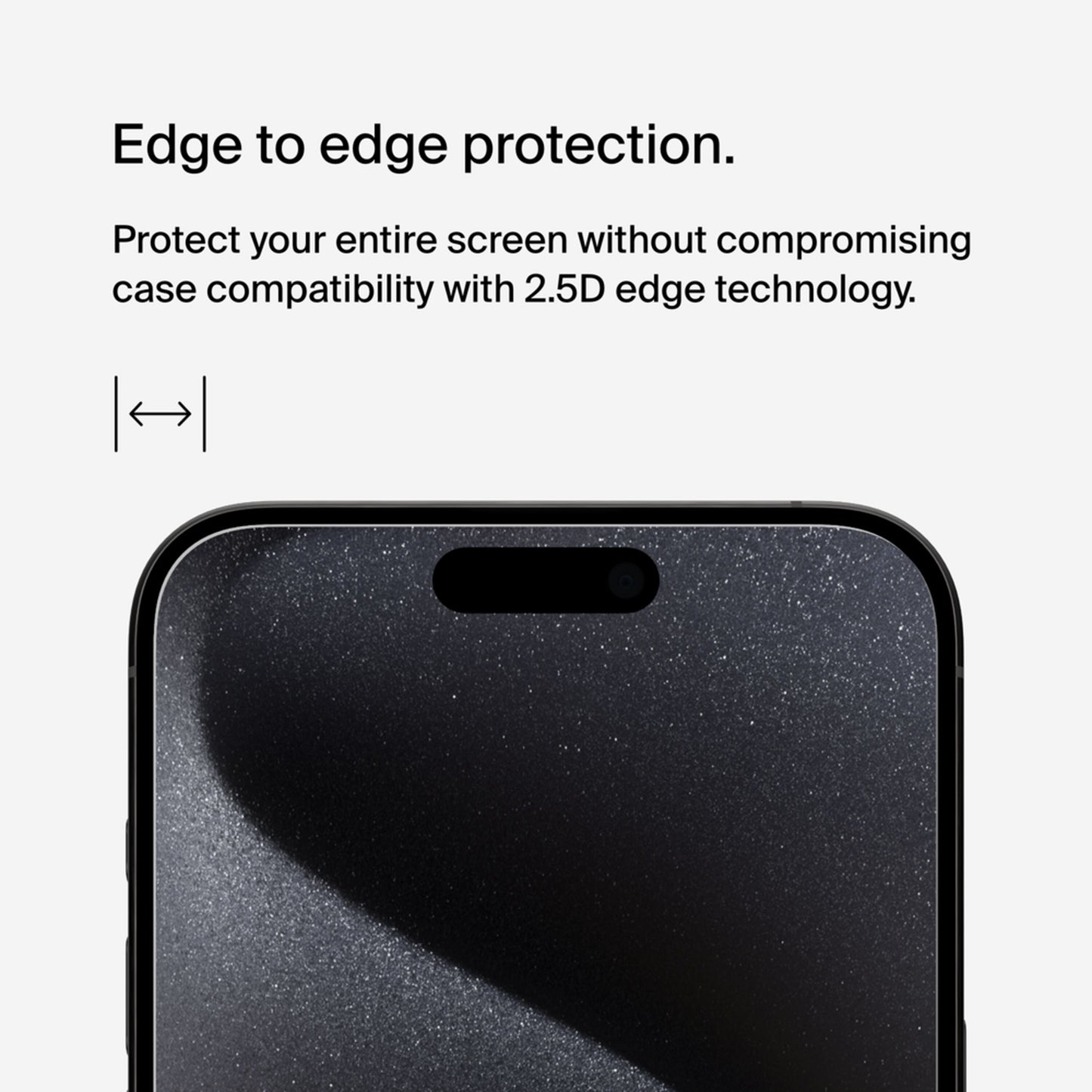 Película protetora de ecrã Belkin ScreenForce UltraGlass 2 para Apple iPhone 15 Pro Max, Vidro Temperado, Cola Total OVA134zz