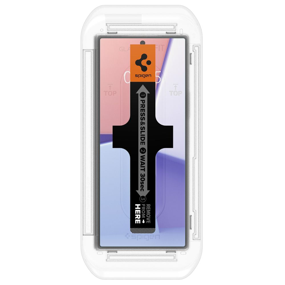 Protetor de ecrã Spigen EZ FIT para Samsung Galaxy Z Fold6 F956, Vidro blindado, Cola total, Conjunto 2 peças, 2.5D, 2.5D, Ecrã exterior AGL07969 