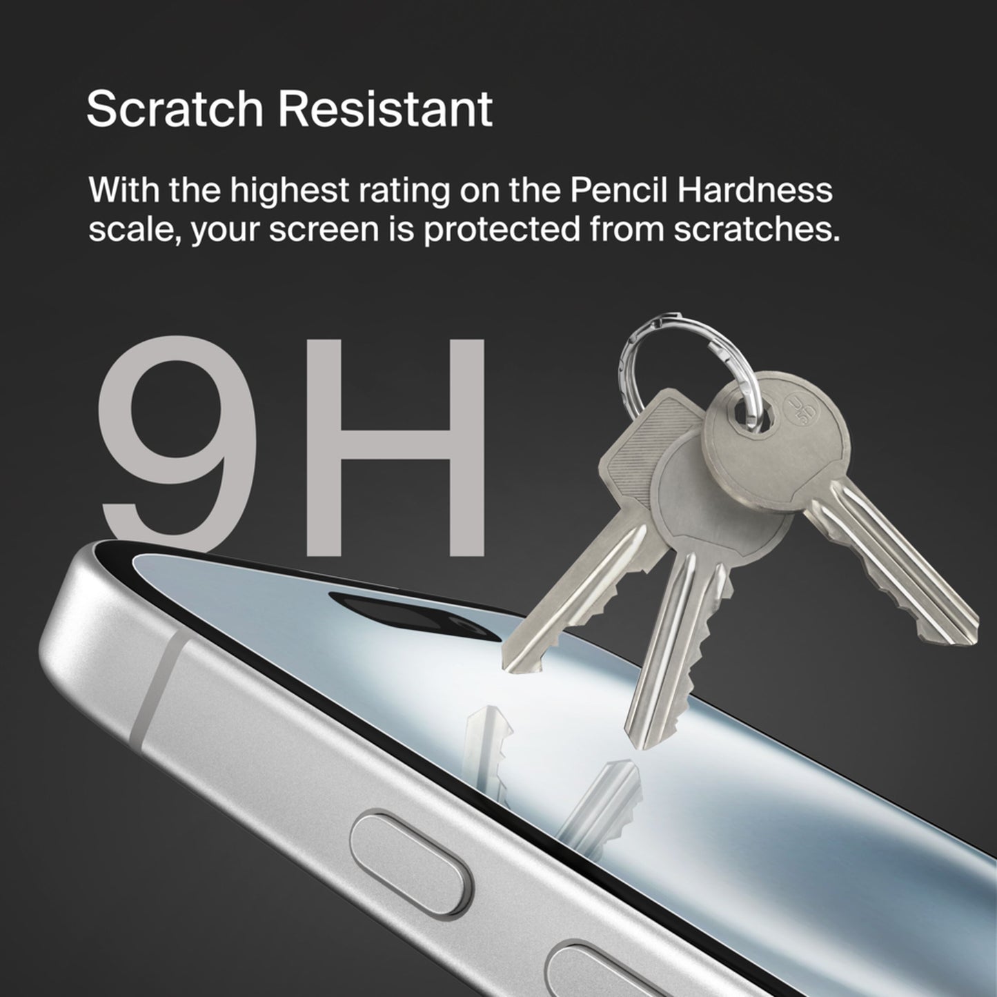 Película protetora de ecrã Belkin ScreenForce TemperedGlass para Apple iPhone 16 / 15 / 14 Pro, Vidro Temperado, Cola Total OVA135zz