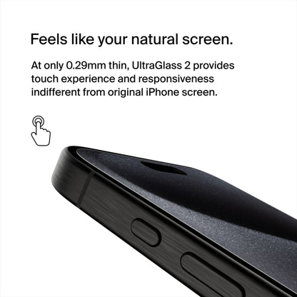 Película protetora de ecrã Belkin ScreenForce UltraGlass 2 para Apple iPhone 15 Pro Max, Vidro Temperado, Cola Total OVA134zz