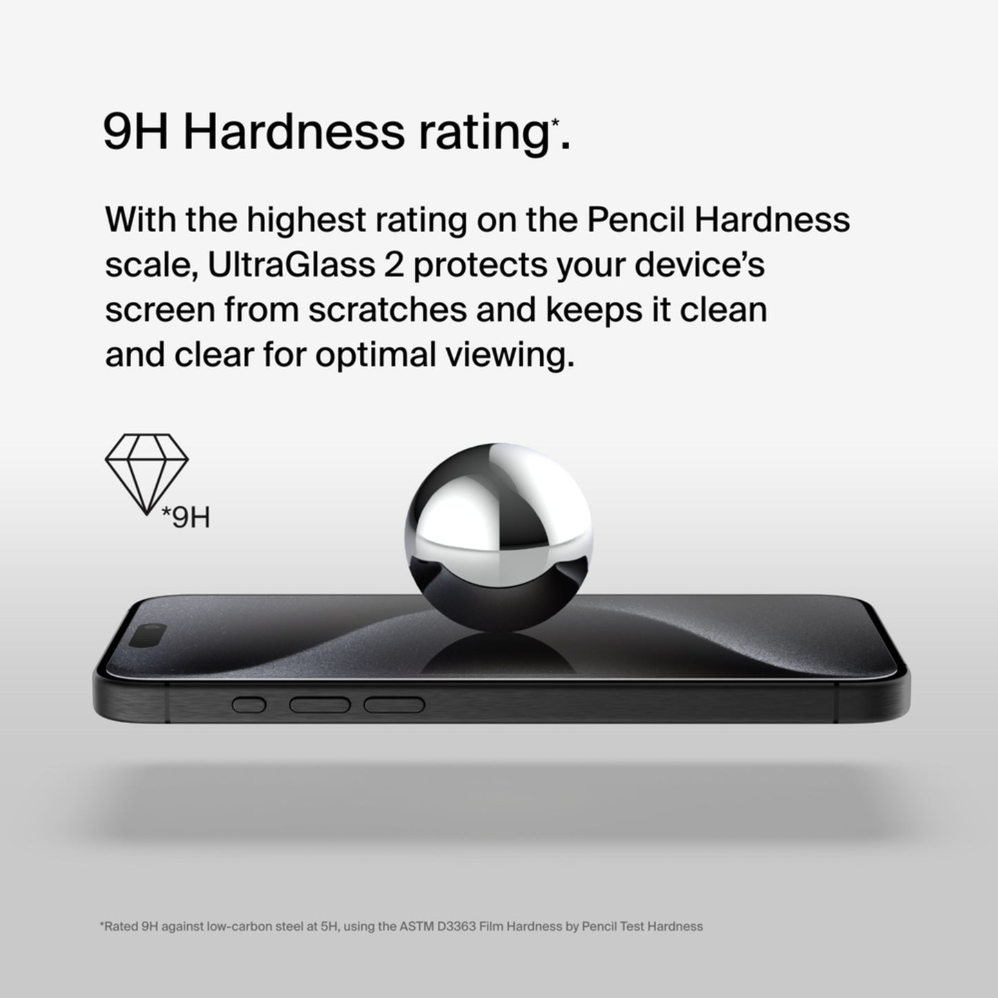 Película protetora de ecrã Belkin ScreenForce UltraGlass 2 para Apple iPhone 15 Pro Max, Vidro Temperado, Cola Total OVA134zz