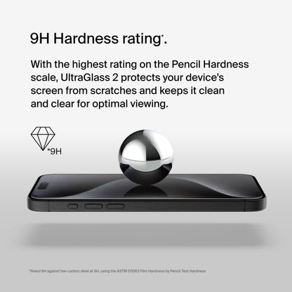 Película protetora de ecrã Belkin ScreenForce UltraGlass 2 para Apple iPhone 15 Pro Max, Vidro Temperado, Cola Total OVA134zz