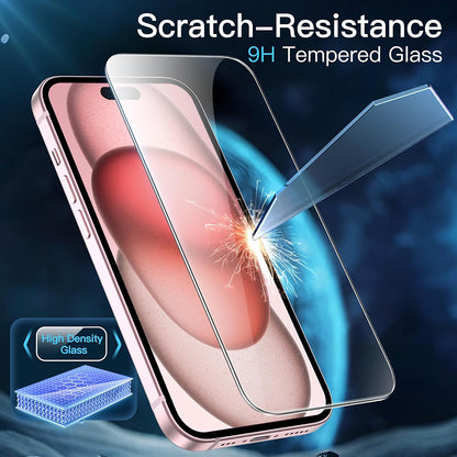 Película protetora de ecrã Anank 1X Reforçada para Apple iPhone 16 Pro Max, Vidro Temperado, Cola Total, 3D, Conjunto de 10 peças