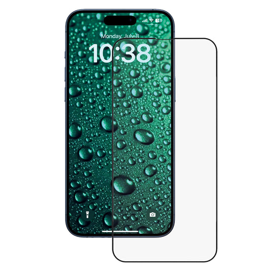 Película protetora de ecrã Anank 3X Reforçada Invisível para Apple iPhone 16 Pro Max, Vidro Temperado, Cola Total, 3D, Preta